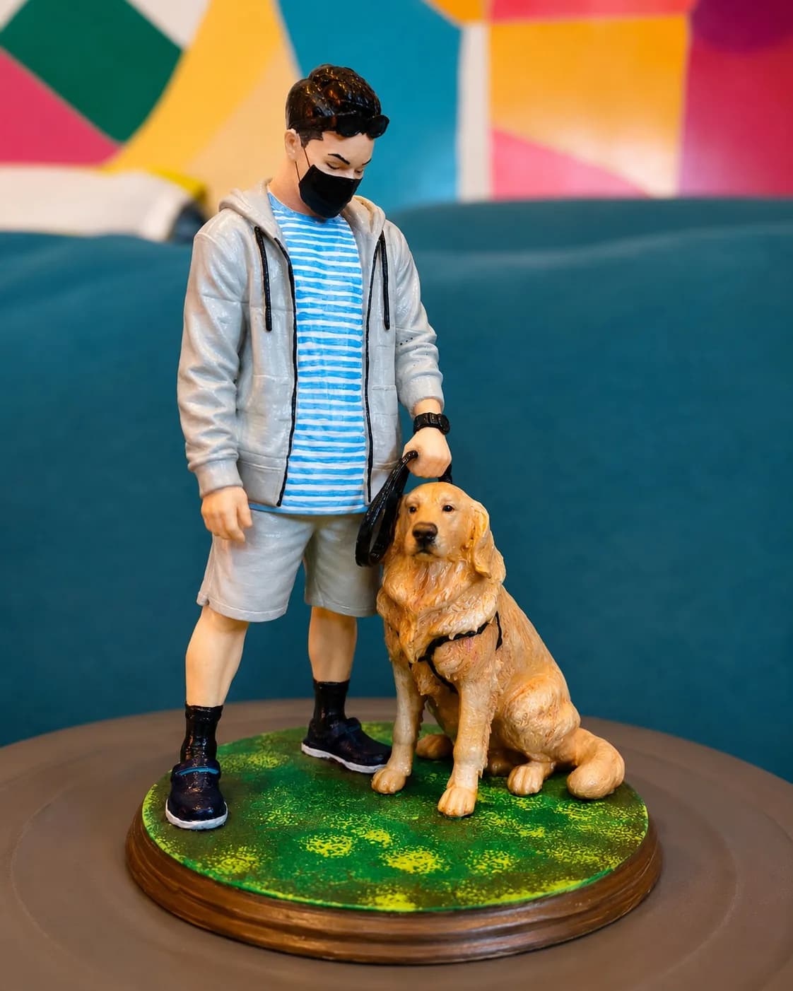 Custom pet and owner figurine